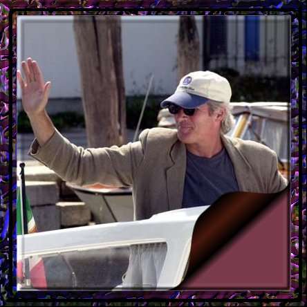 Richard waving from boat taxi